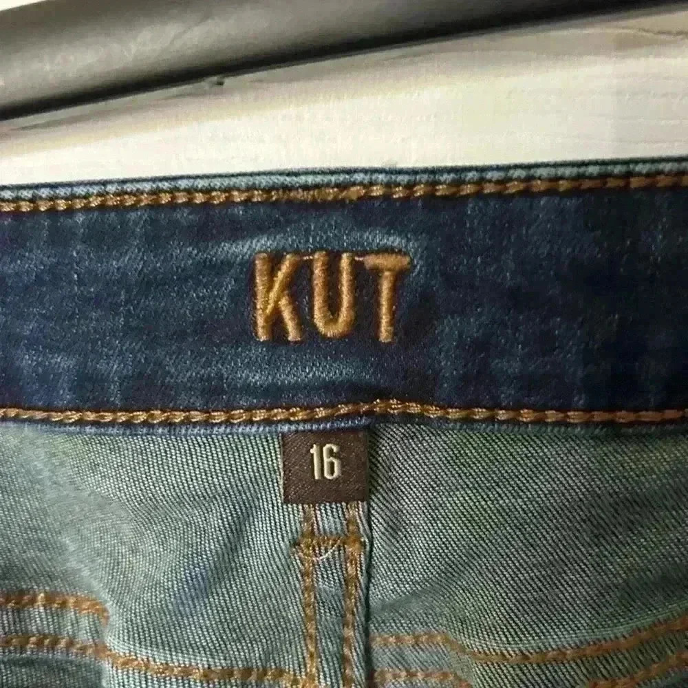 KUT from the Kloth Women's Toothpick Skinny Jeans Size 16 Medium/Dark wash denim - Picture 6 of 10